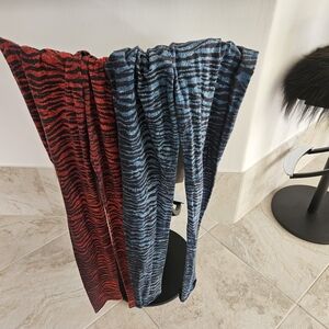 Kenzo X H&m Red+blueTiger Stripe Wool Leggings Two Pairs IncludeSz 6 Great Cond.